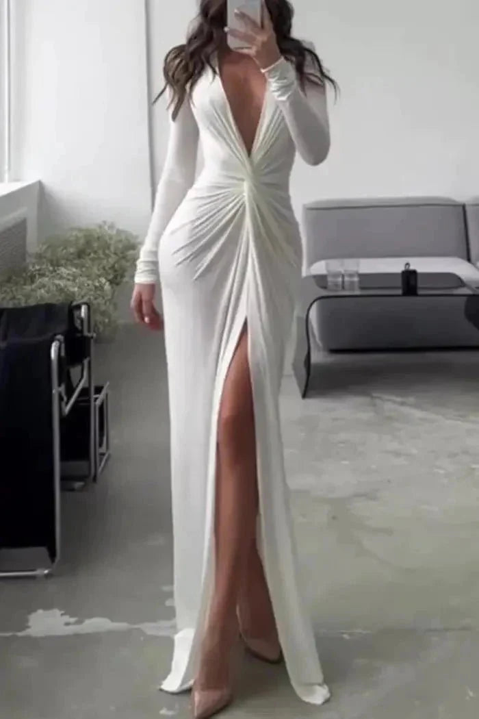 Elegante Abito Lungo Betty Donna Sofisticato Classico