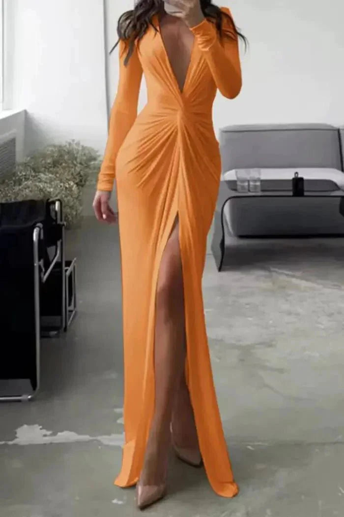 Elegante Abito Lungo Betty Donna Sofisticato Classico