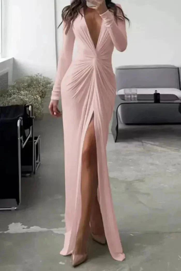 Elegante Abito Lungo Betty Donna Sofisticato Classico