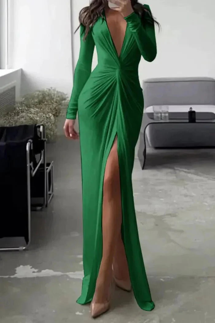 Elegante Abito Lungo Betty Donna Sofisticato Classico