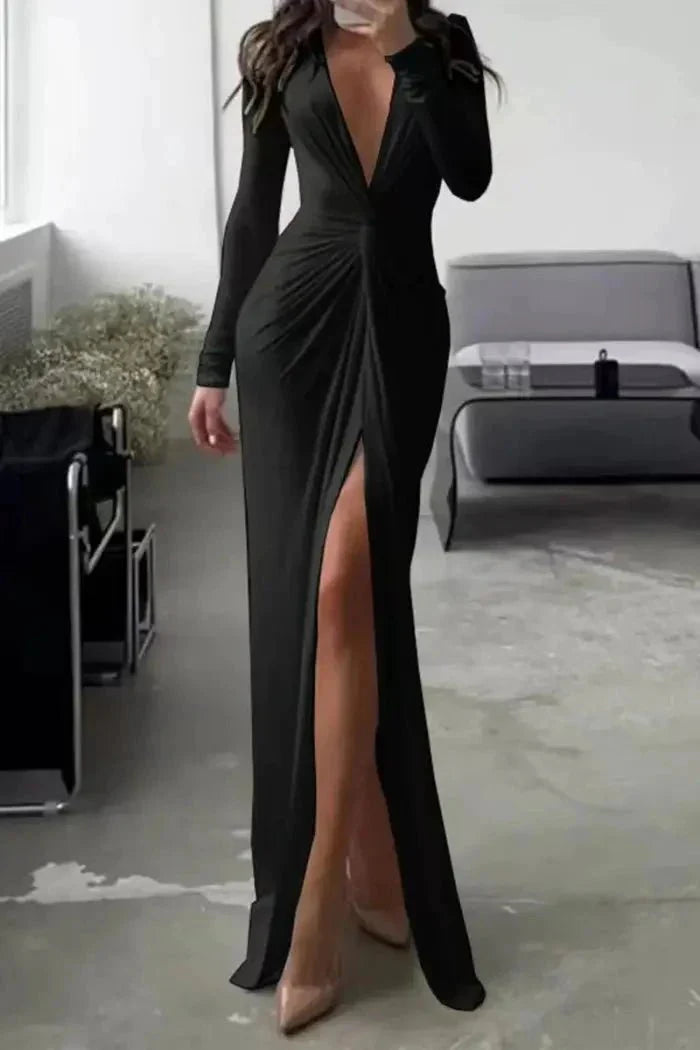 Elegante Abito Lungo Betty Donna Sofisticato Classico