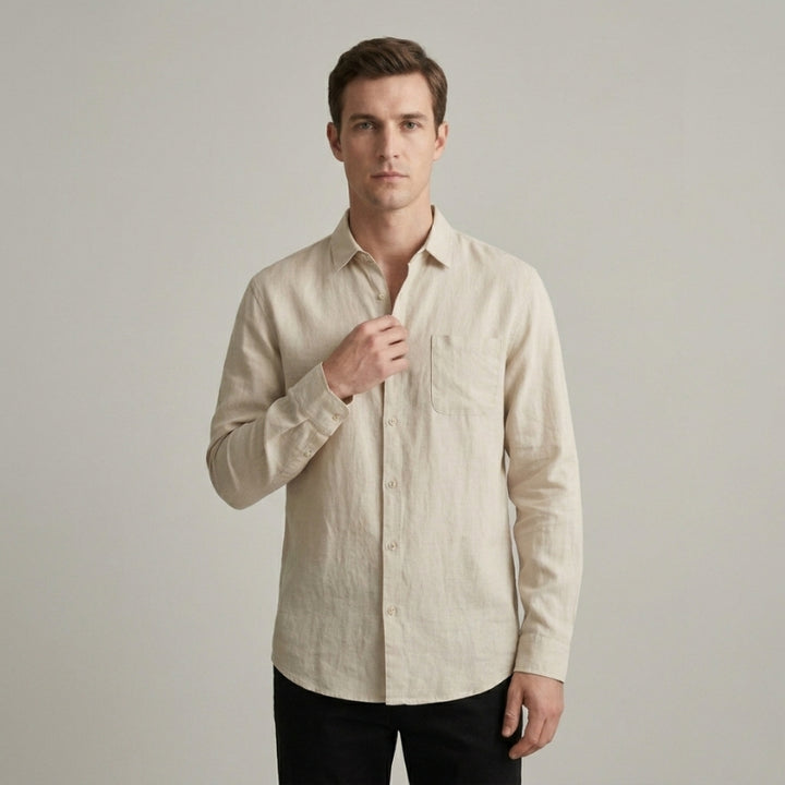Camicia in Lino Uomo 100% Lino Vestibilità Oversize