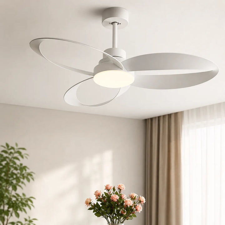 Ventilatore a Soffitto in Legno con Luce LED – Design Elegante e Silenzioso