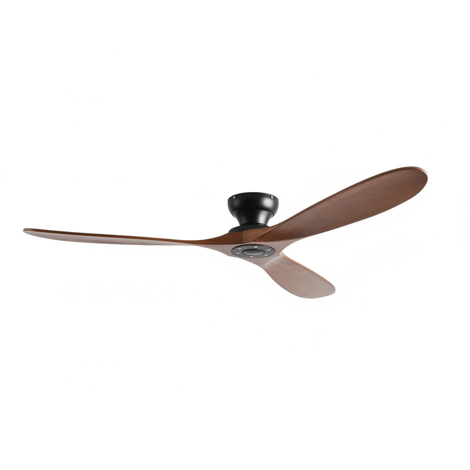 Ventilatore a Soffitto in Legno Massello con Luce LED – Reversibile Estate/Inverno