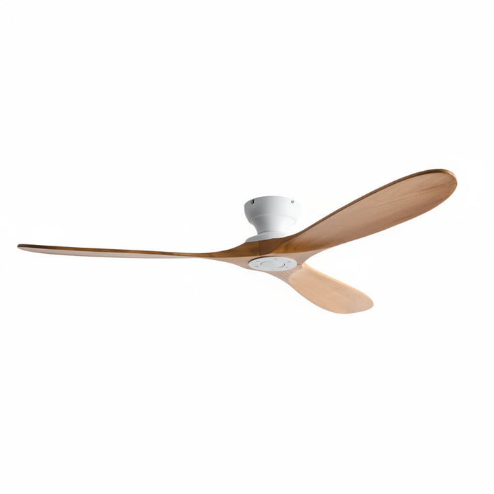 Ventilatore a Soffitto in Legno Massello con Luce LED – Reversibile Estate/Inverno