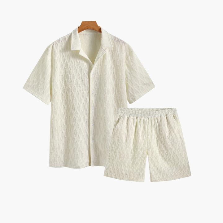 Completo uomo estivo camicia e shorts cotone