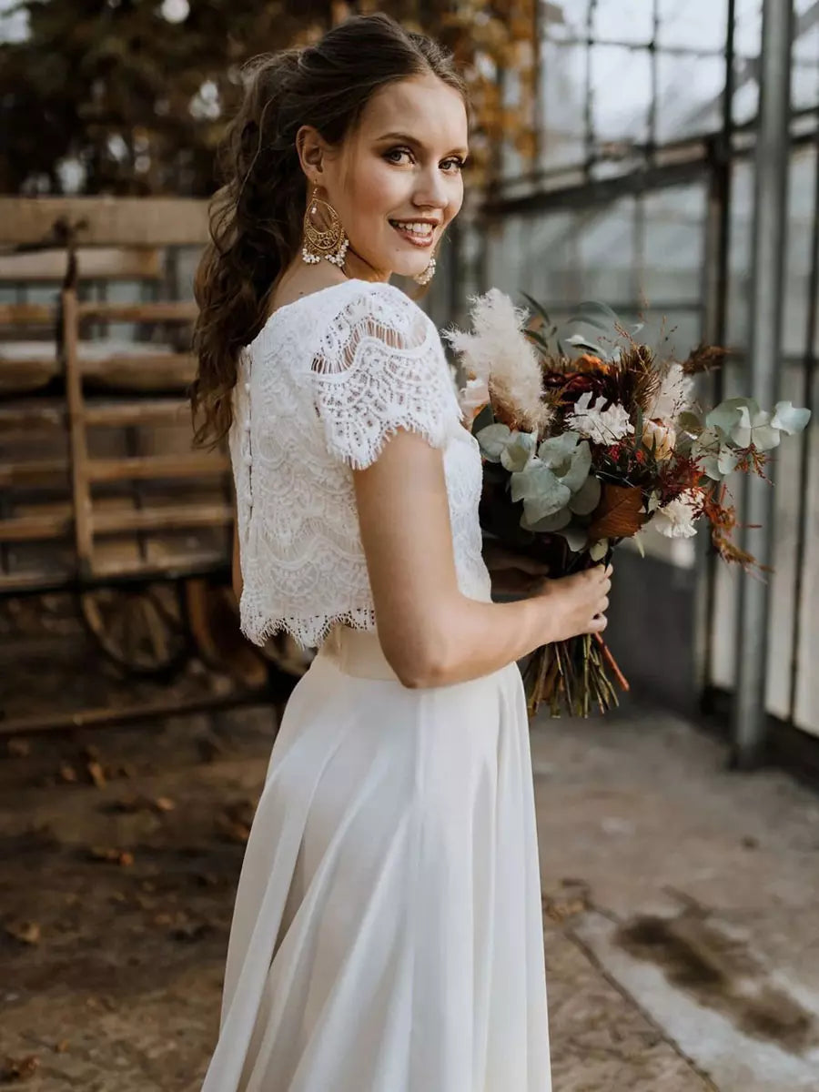 Abito estivo lussuoso sposa due pezzi