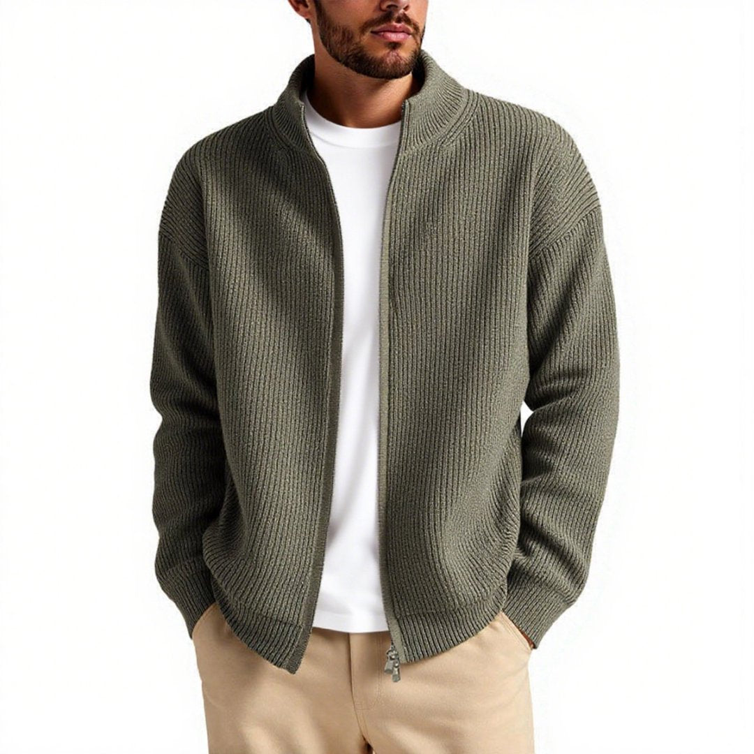 Cardigan Uomo a Maglia Aperto Vestibilità Ampia