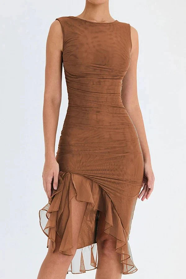 Elegante Abito Midi Donna Raffinato e Affascinante