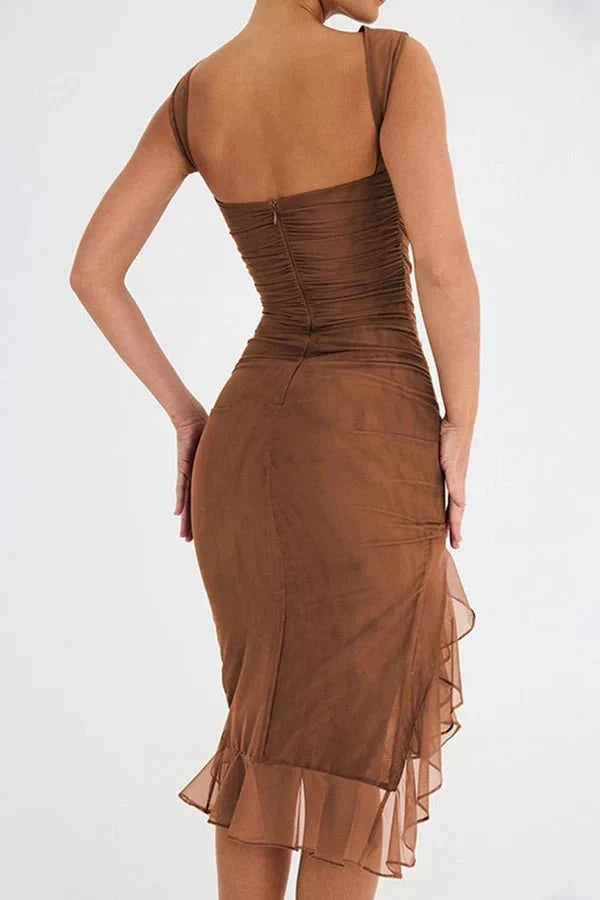 Elegante Abito Midi Donna Raffinato e Affascinante