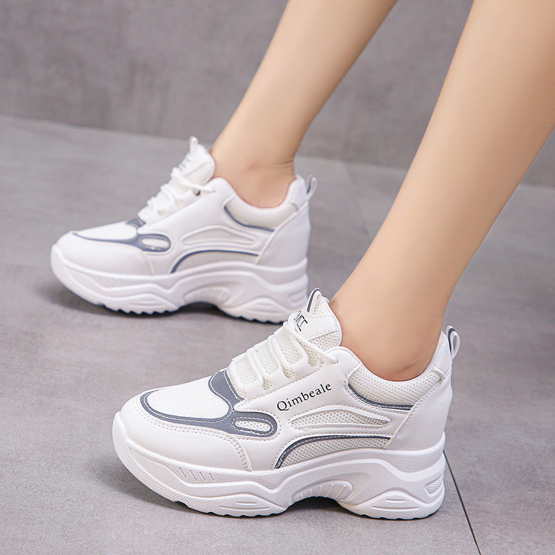 Sneakers Donna con Zeppa in Mesh Traspirante