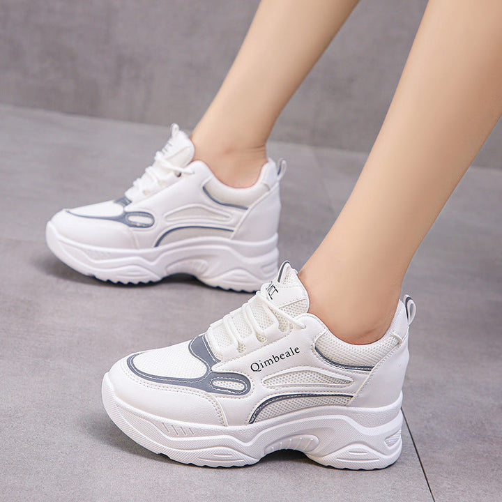 Sneakers Donna con Zeppa in Mesh Traspirante