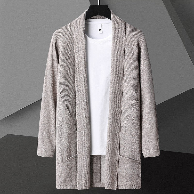 Cardigan Uomo Aperto Davanti Maniche a Pipistrello