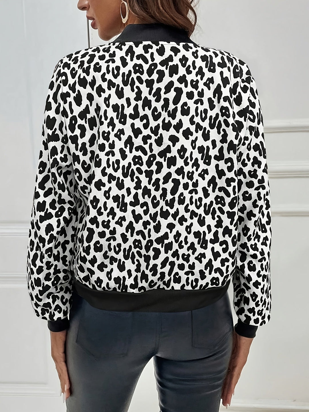 Isabella™ Giacca Zip-Up con Stampa Leopardo