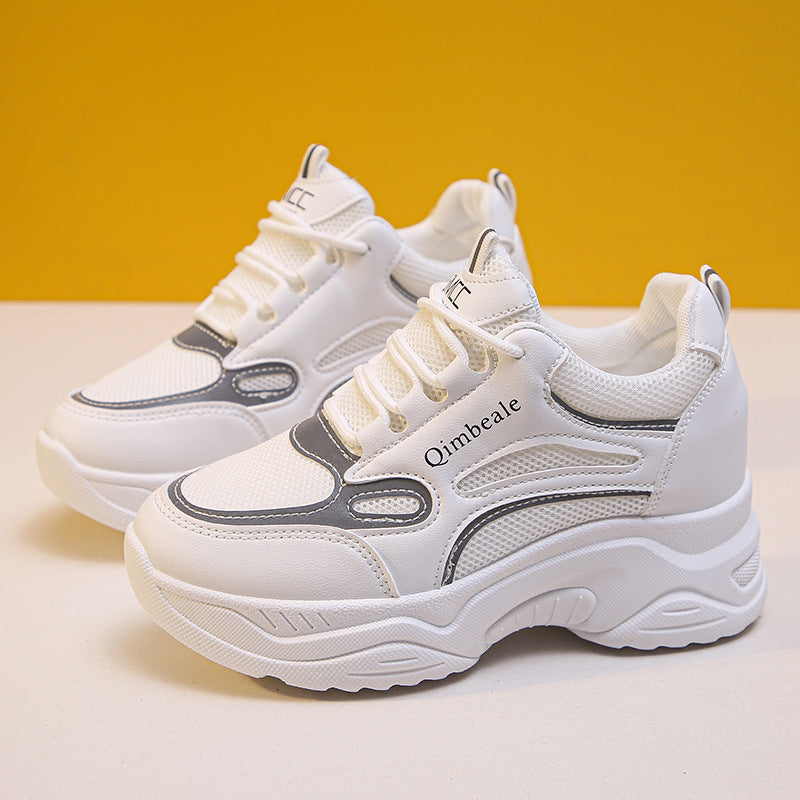 Sneakers Donna con Zeppa in Mesh Traspirante