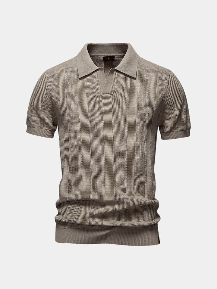 Polo Uomo Beige Stile Classico Senza Tempo