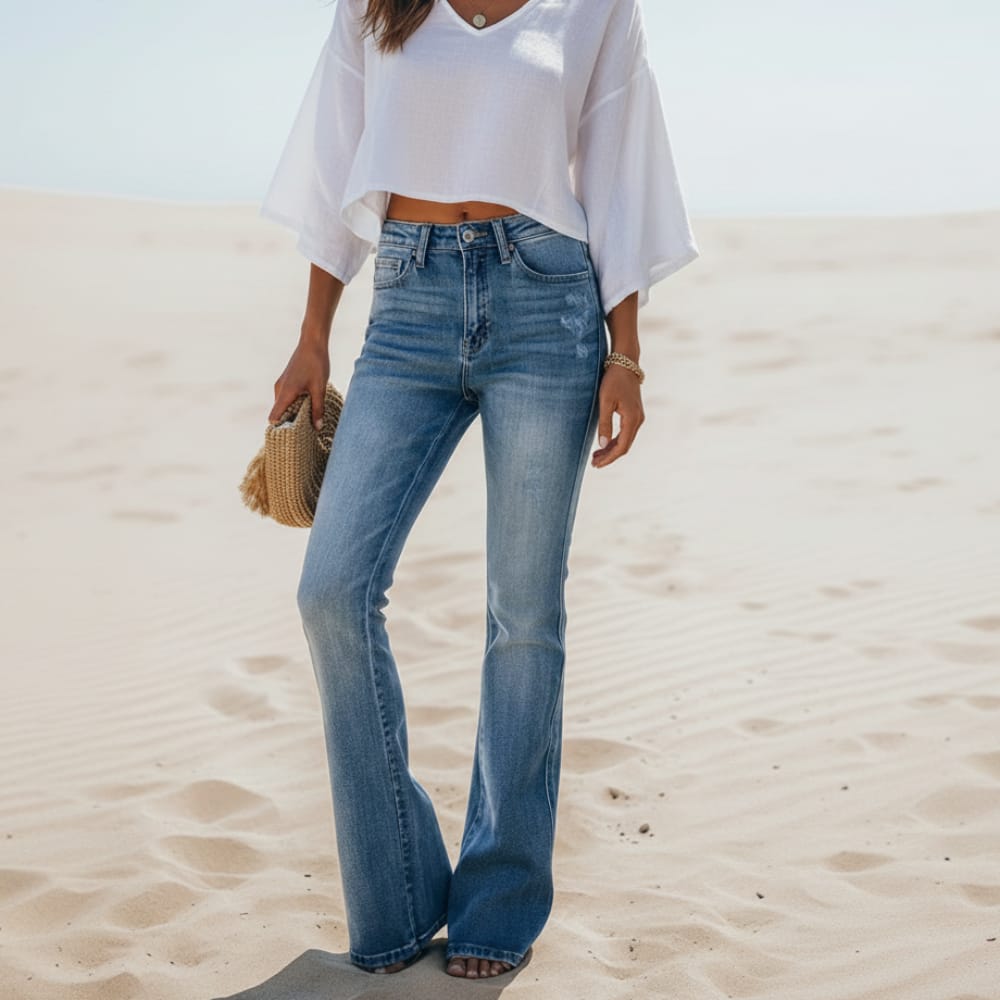 Jeans Svasati Vita Alta in Denim Boho