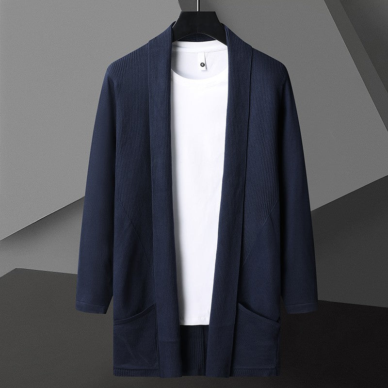 Cardigan Uomo Aperto Davanti Maniche a Pipistrello