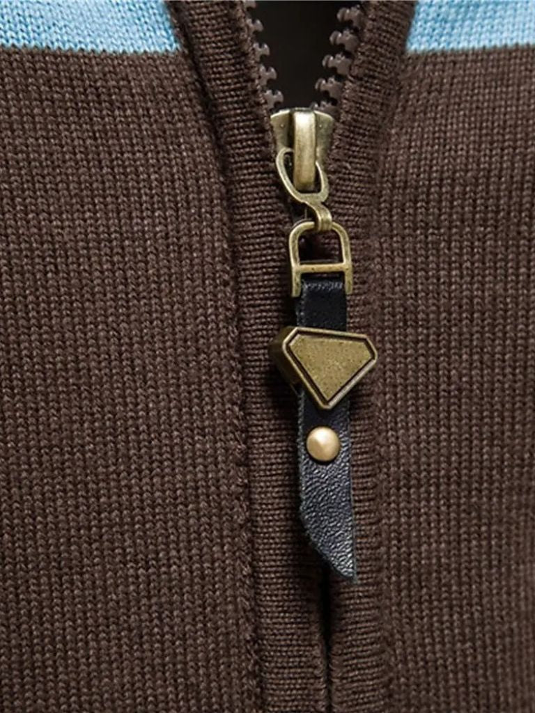 Cardigan Maglione con zip Collo alto Maglieria