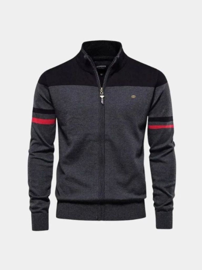 Cardigan Maglione con zip Collo alto Maglieria