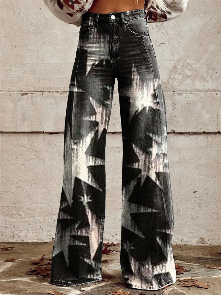 Mia™ - Pantaloni a Vita Alta a Gamba Larga