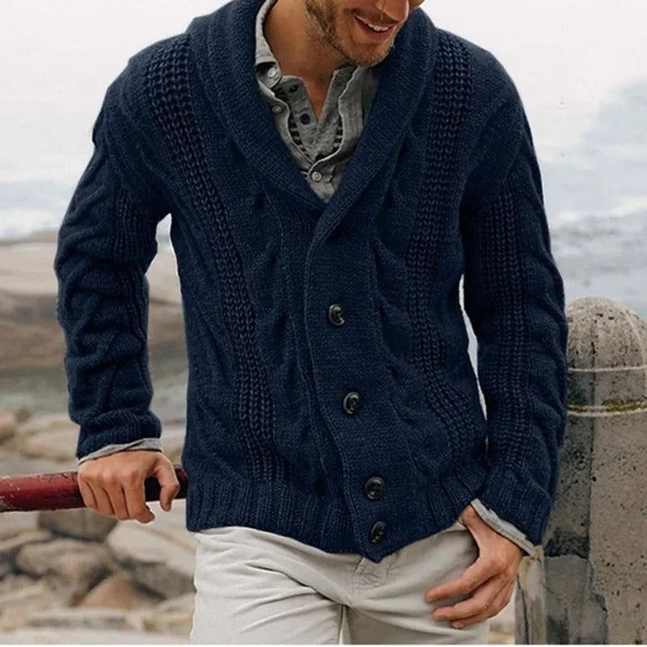 Cardigan in Maglia con Chiusura a Bottoni Autunnale