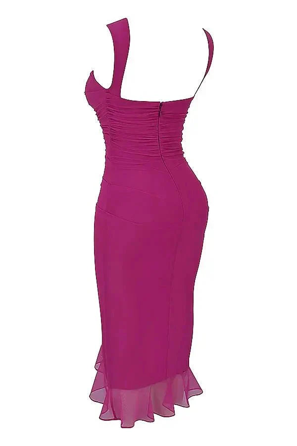 Elegante Abito Midi Donna Raffinato e Affascinante