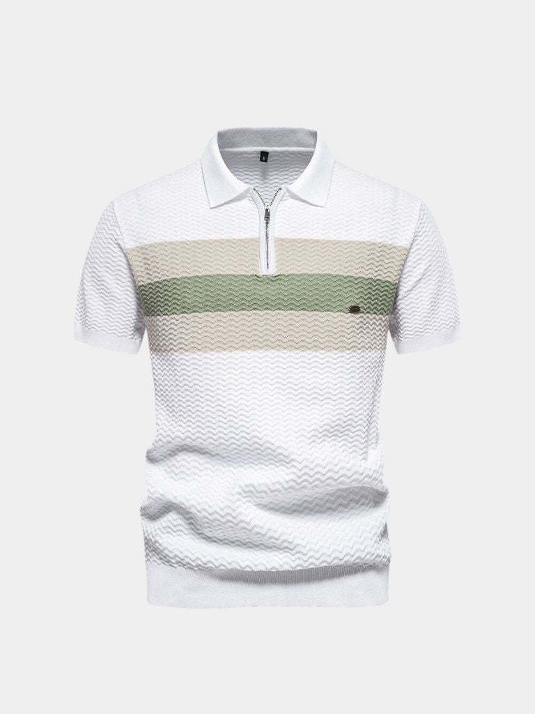 Polo con zip a un quarto Classic Fit Quarter Zip Polo
