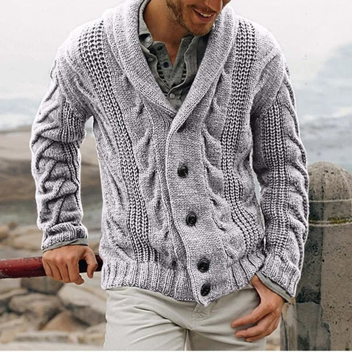 Cardigan in Maglia con Chiusura a Bottoni Autunnale