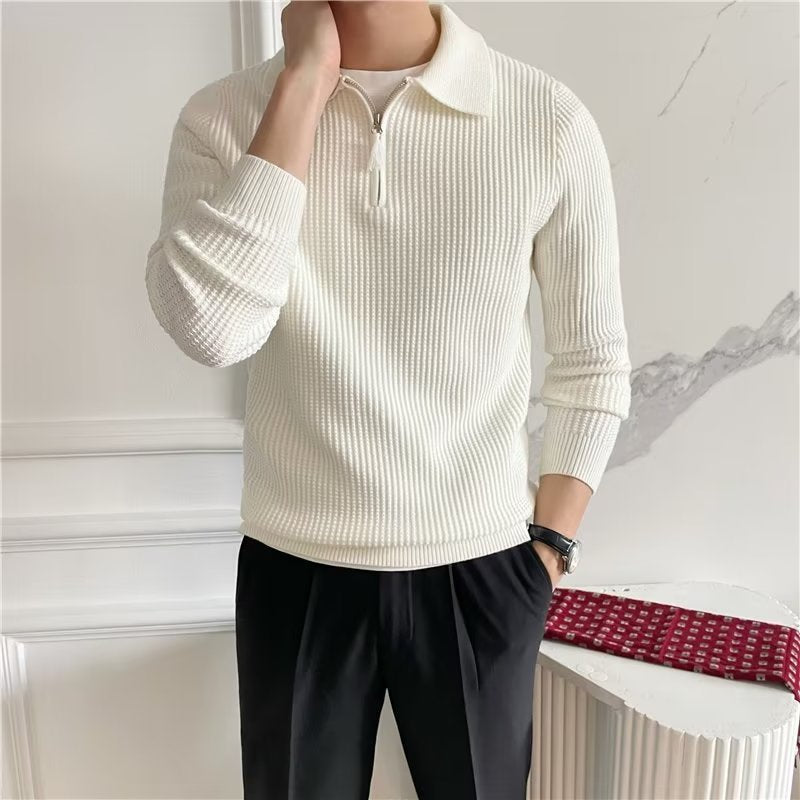 Maglione Uomo a Girocollo Tinta Unita Vestibilità Ampia