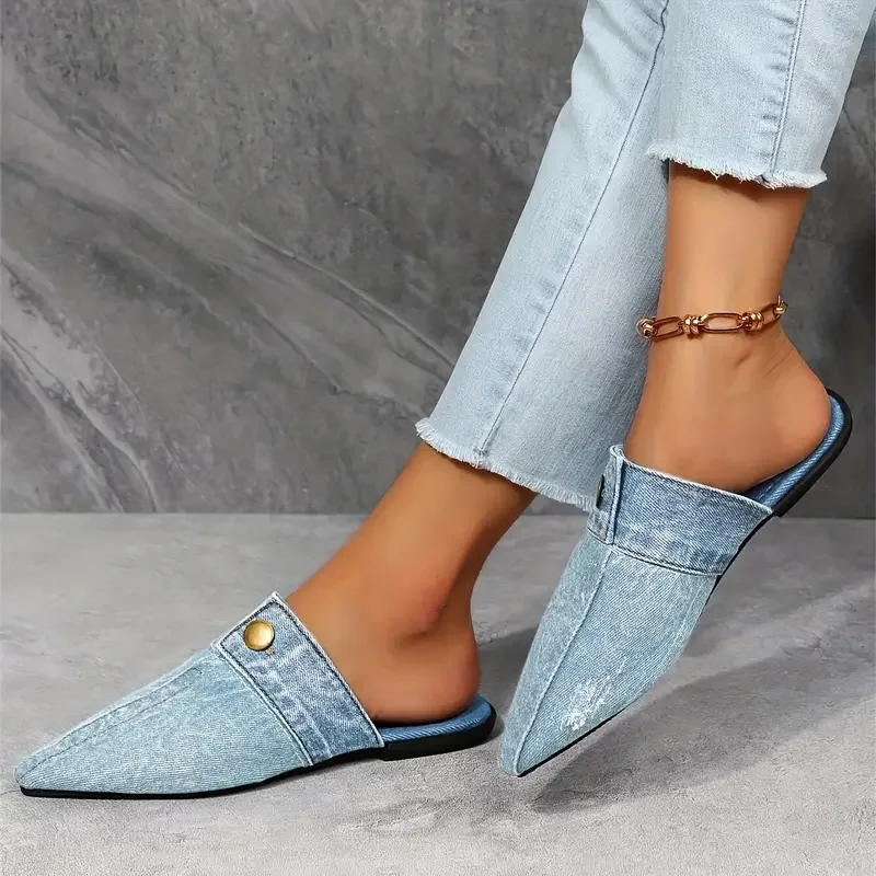 Mules donna eleganti punta affusolata