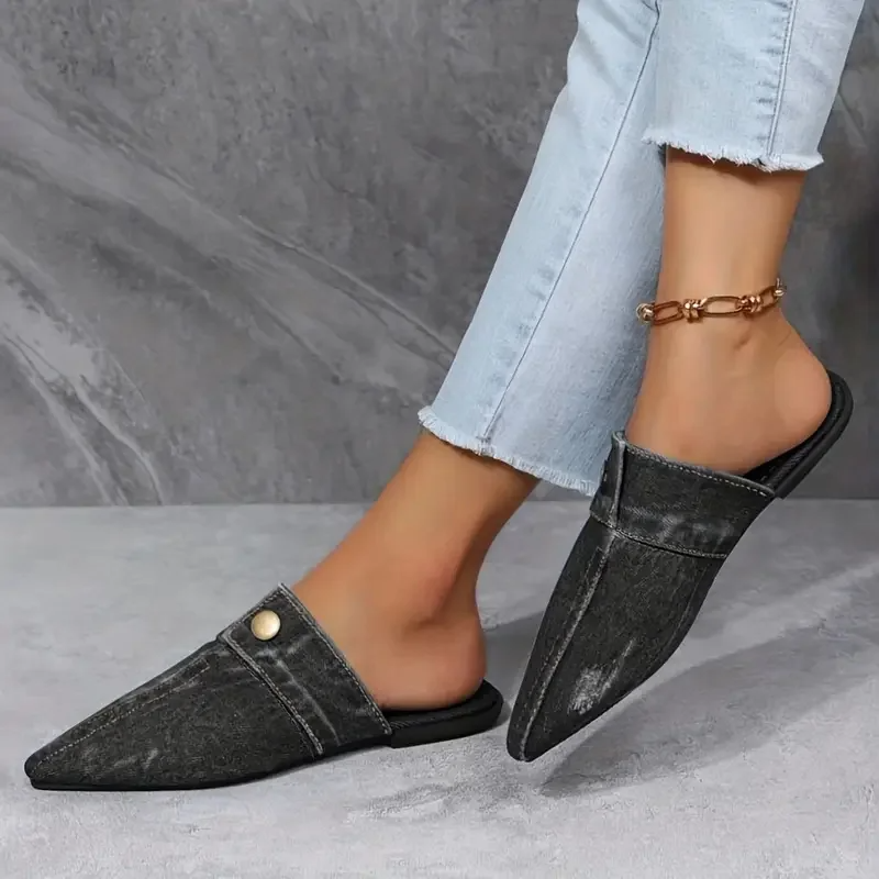 Mules donna eleganti punta affusolata