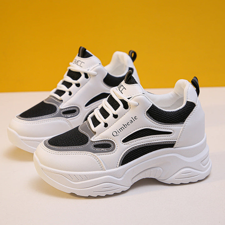 Sneakers Donna con Zeppa in Mesh Traspirante