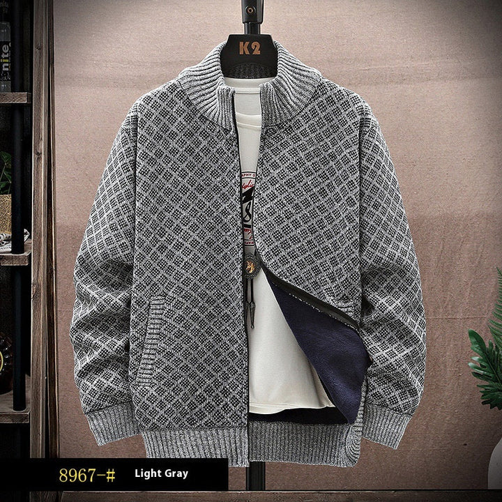 Cardigan Uomo in Maglia con Zip Vestibilità Ampia