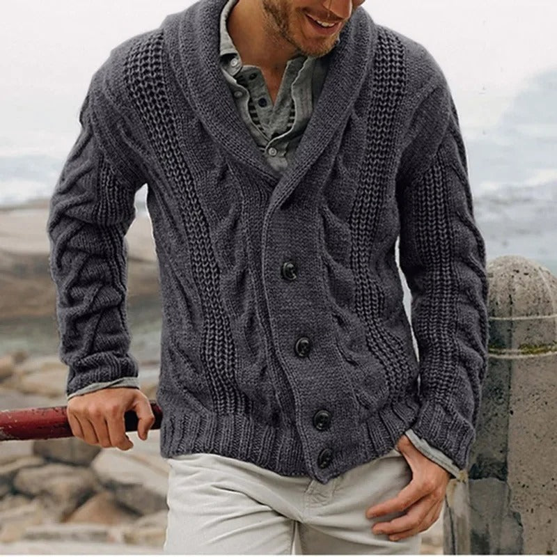 Cardigan in Maglia con Chiusura a Bottoni Autunnale