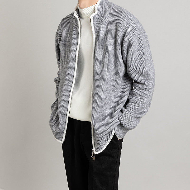Cardigan Uomo Aperto Vestibilità Ampia Taglio Dritto