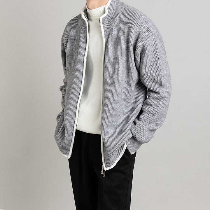 Cardigan Uomo Aperto Vestibilità Ampia Taglio Dritto