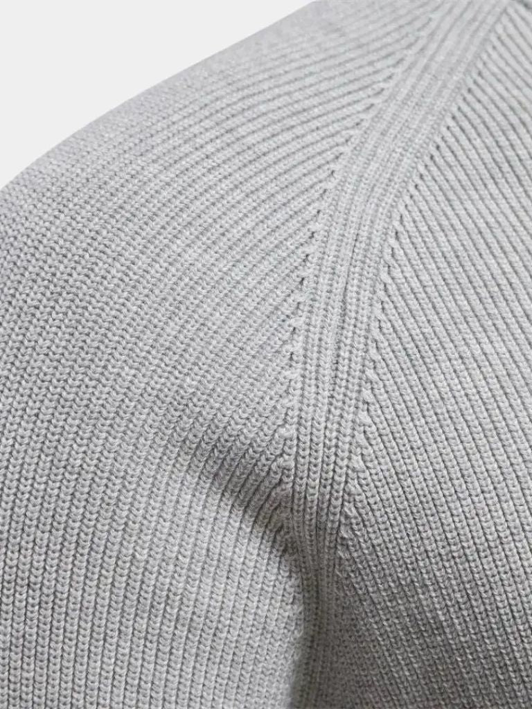 Elegante maglione con zip a un quarto