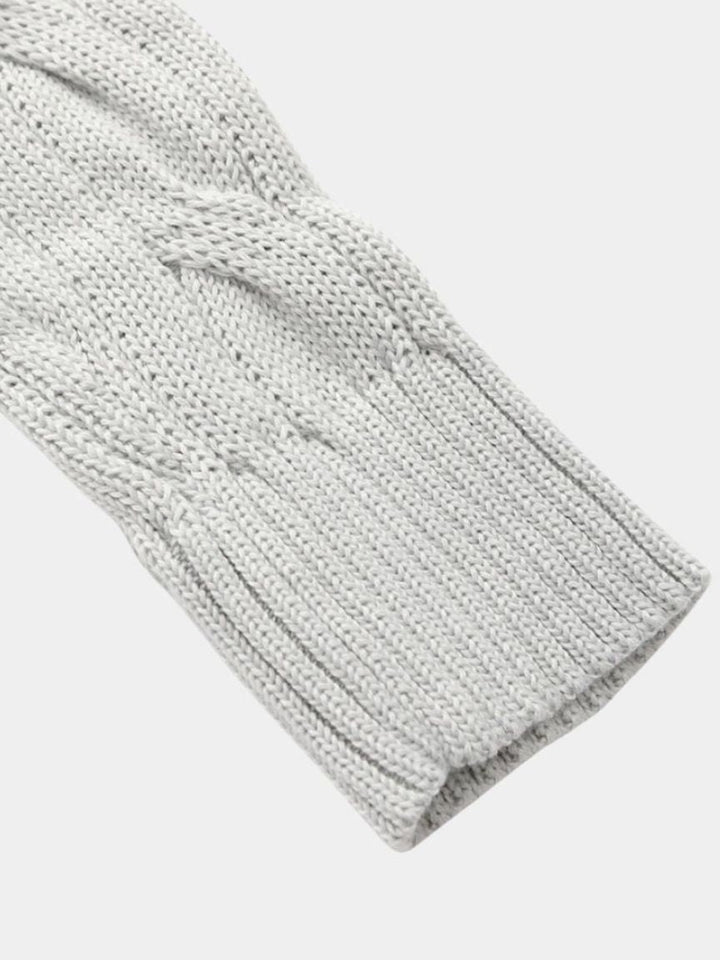 Maglione essenziale con mezza zip