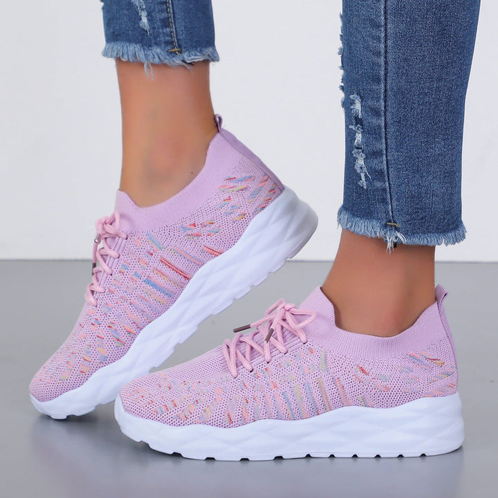 Sneakers Donna Comode in Mesh con Lacci