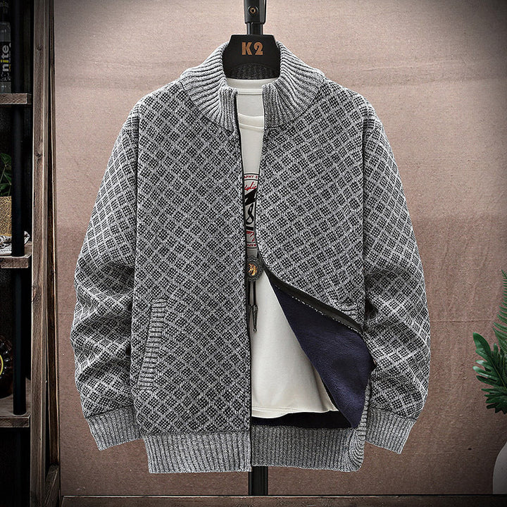 Cardigan Uomo in Maglia con Zip Vestibilità Ampia