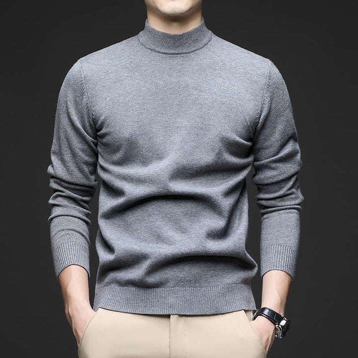 Maglione Uomo Mezza Dolcevita Slim Fit Manica Lunga