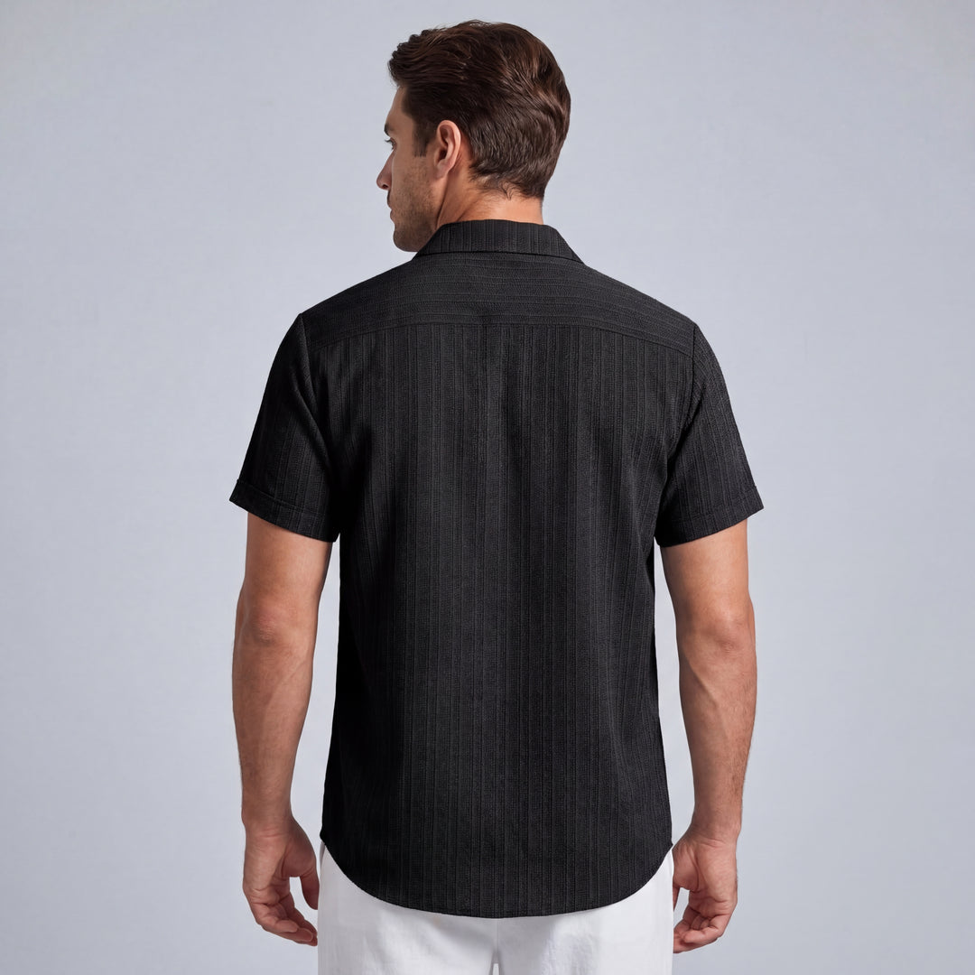Nitido camicia uomo manica corta a righe colletto classico