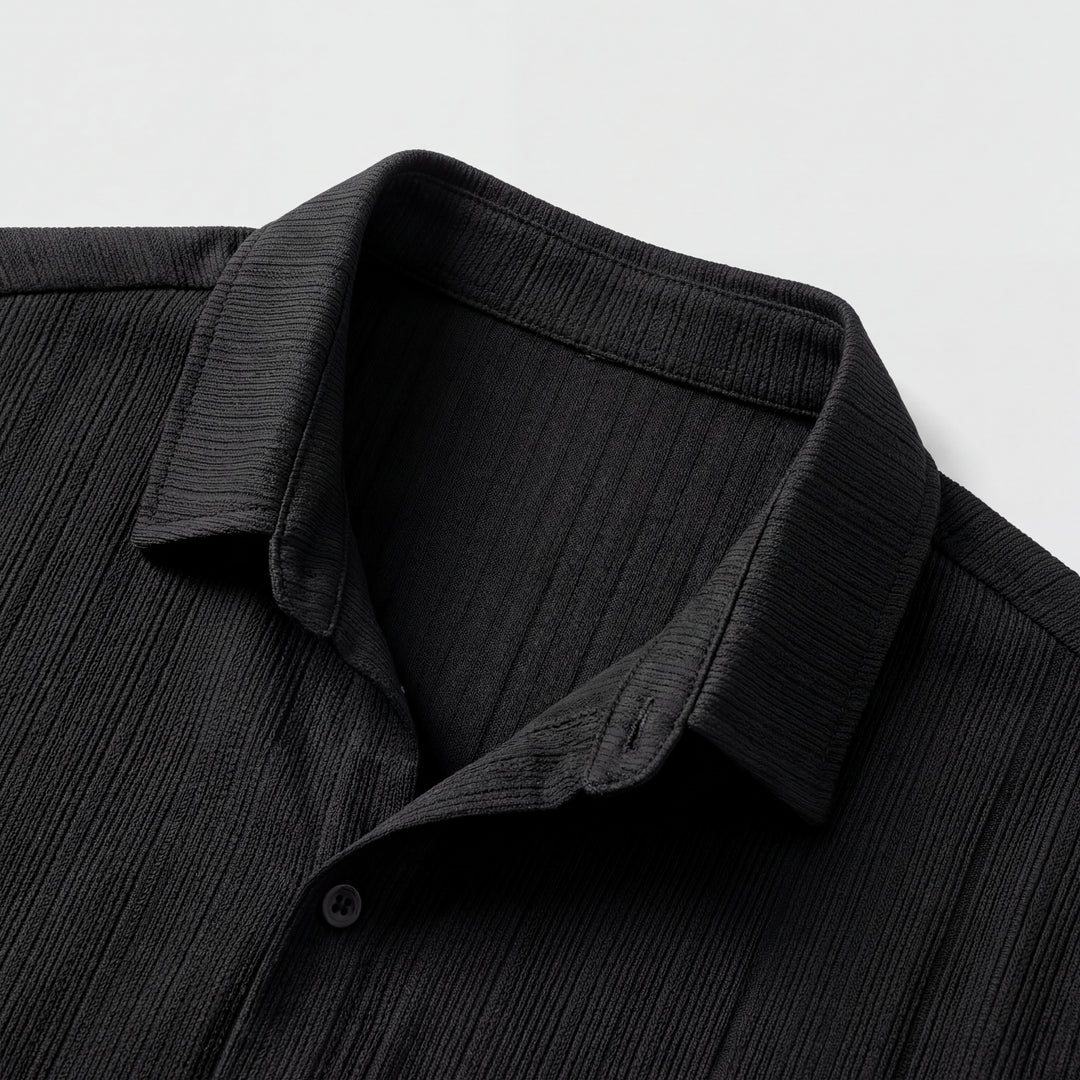 Nitido camicia uomo manica corta a righe colletto classico