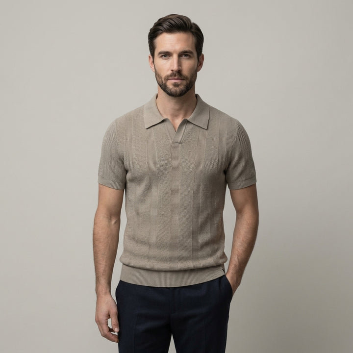 Polo Uomo Beige Stile Classico Senza Tempo