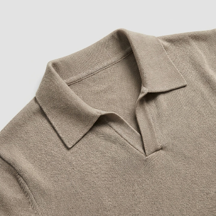 Polo Uomo Beige Stile Classico Senza Tempo