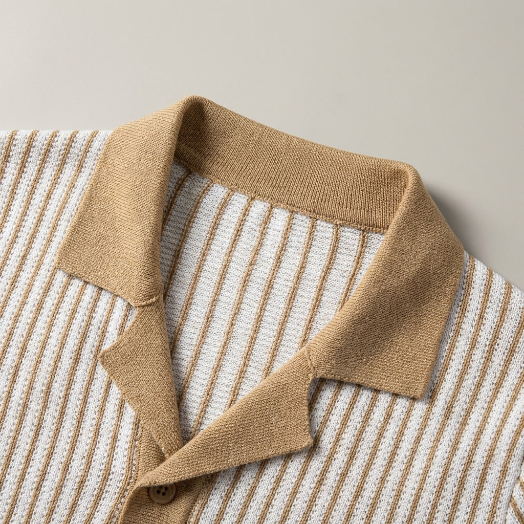 Maglia Polo a Righe da Uomo Stile Classico e Comfort
