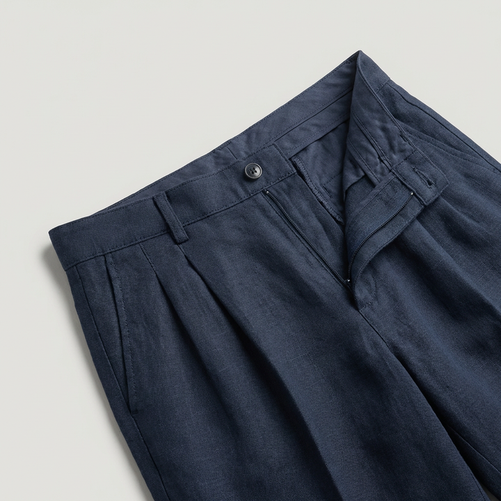 Pantaloncini Uomo Bianchi Classici con Orlo con Risvolto
