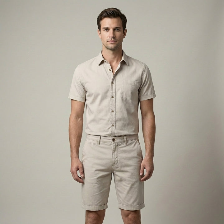 Pantaloncini da uomo in cotone con tasche