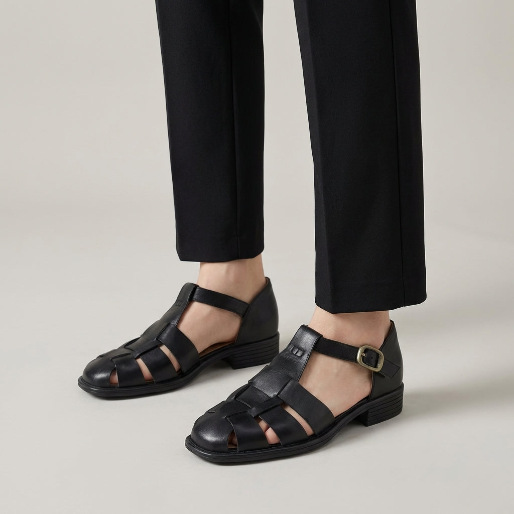 Sandali Donna in Pelle Italiana Intrecciata Artigianali Estivi